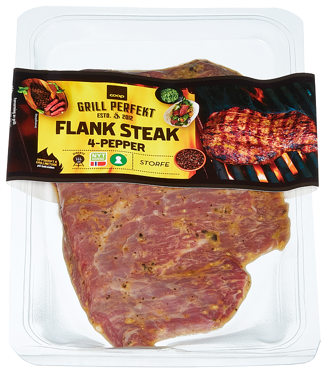 Bilde av Coop Gp Flank Steak 4 Pepper Ca 600g Vv