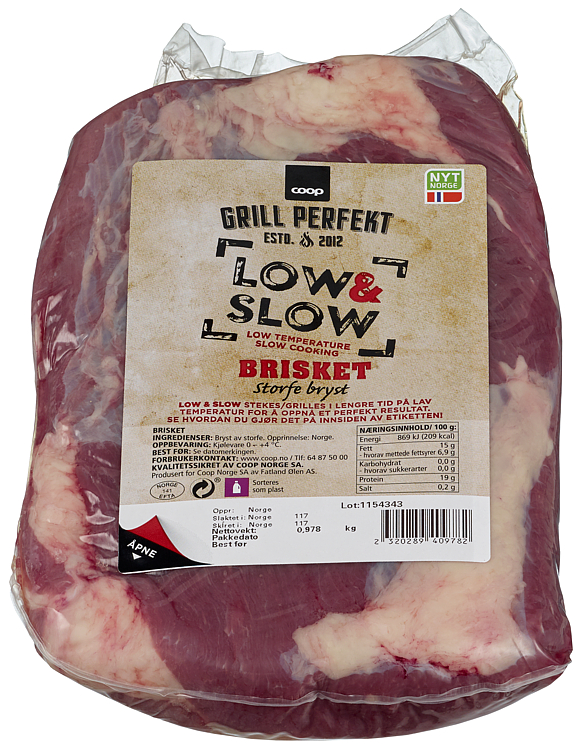 Bilde av Coop Storfe Brisket 1kg Vv