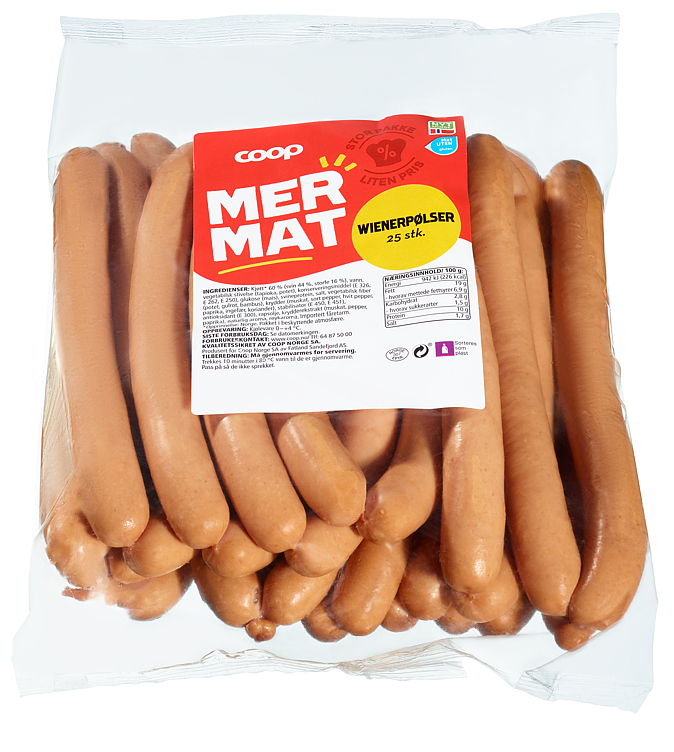 Bilde av Coop mm Wienerpølser Ca 1,6kg Vv