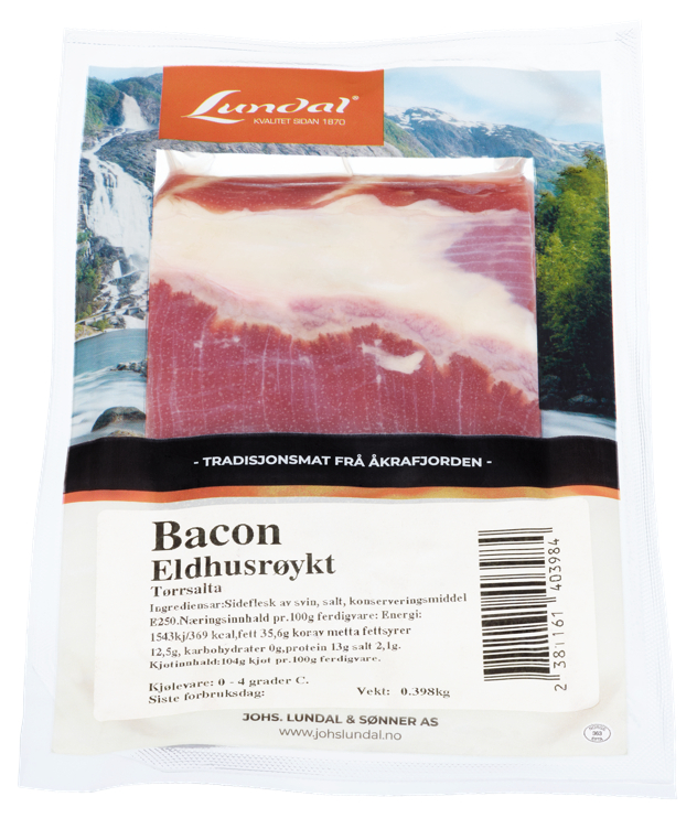 Bacon i Stk Eldhusrøykt Lundal