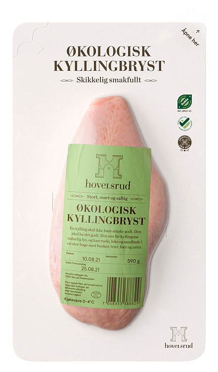 Bilde av Hovelsrud Kyllingbryst Øko Ca 450g