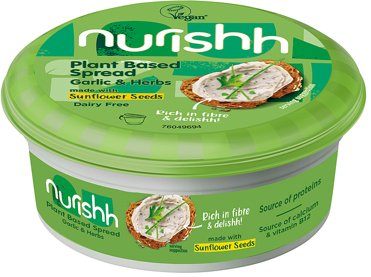Nurishh Plant Based Spread Garlic & Herbs 130g