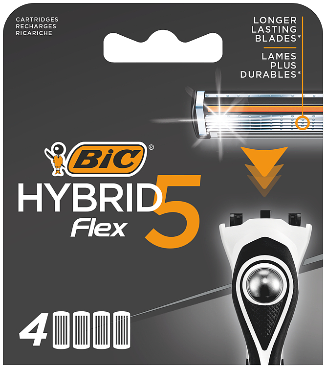 Bic Hybrid 5 Flex-barberhøvelrefills For Menn