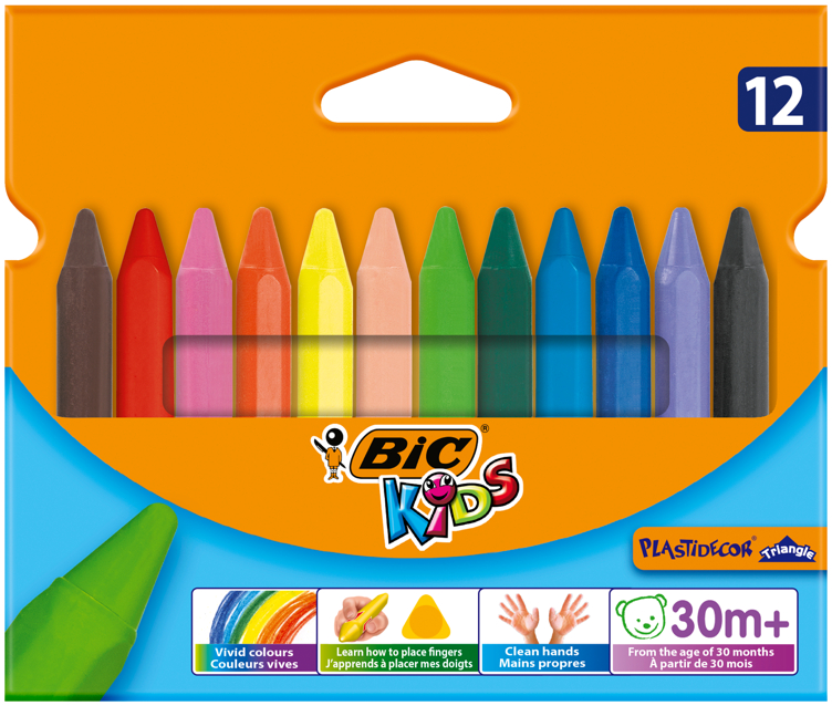 Bilde av Skrivemateriel Kids Plastidecor Triangle Bic Kids