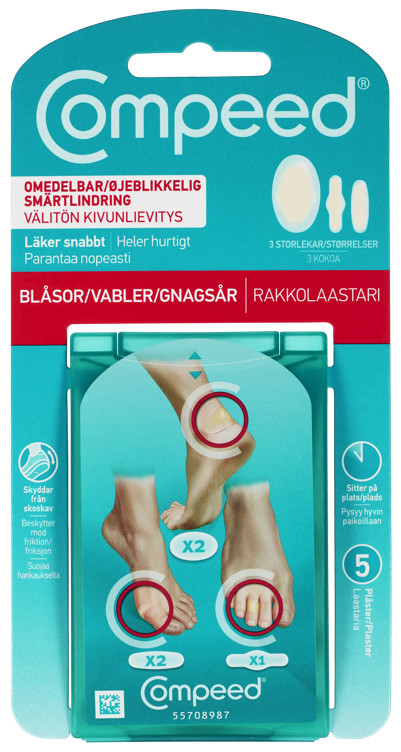 Compeed Gnagsårplaster Mix Pack 3 Størrelser