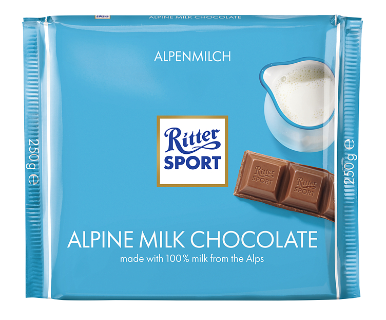 Bilde av Ritter Sport Alpine Melkesjokolade 250g