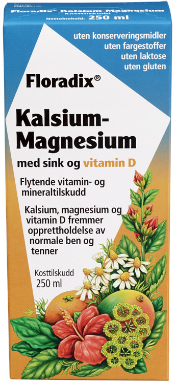 Kalsium Magnesium + Sink og Vitaqmin D Floradix