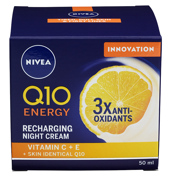 Bilde av Nivea Q10 Energy Recharging Night Cream, 50ml