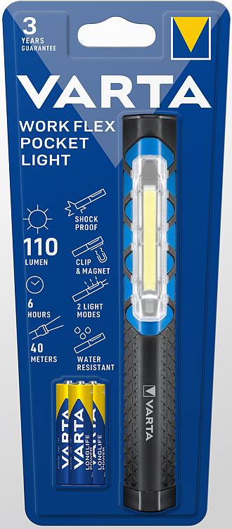 Bilde av Work Flex Arbeidslykt i Lommeformat Inkl 3 X Aaa Batterier