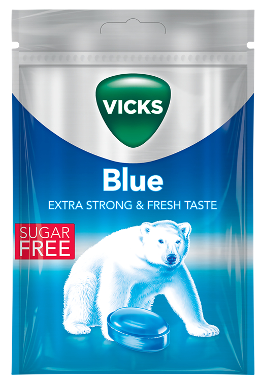 Vicks Blue Extra Strong Sugar Free 72g