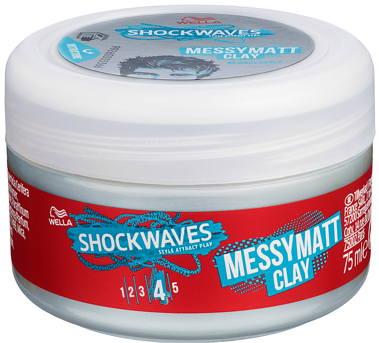 Wella Shockwaves Messy Mat Clay 75ml