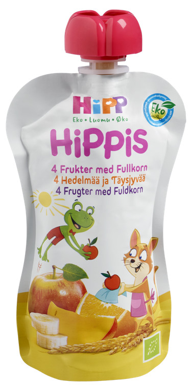 Bilde av Hipp Hippis 4frukter med Fullkorn 12m 100g
