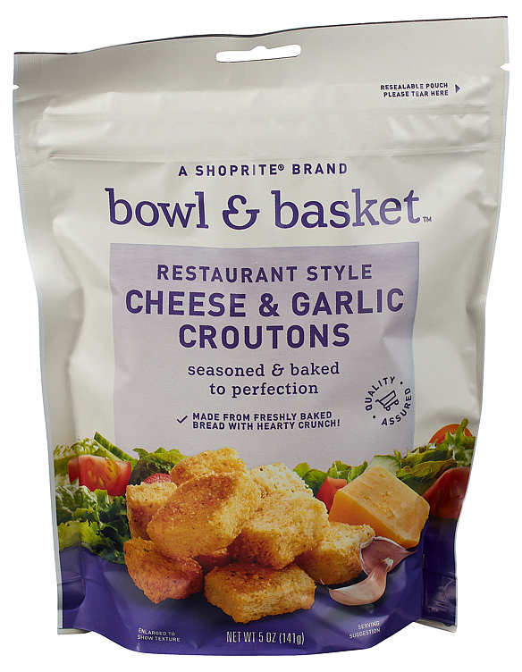 Cheese & Garlic Croutons 141g Bowl & Basket
