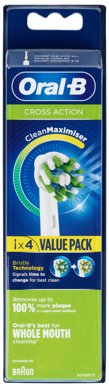 Bilde av Tannbørstehoder Refill Cross Action 4pk Oral-b