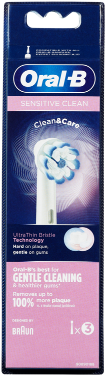 Bilde av Tannbørstehoder Refill Sensitive Clean&Care 3pk Oral-b