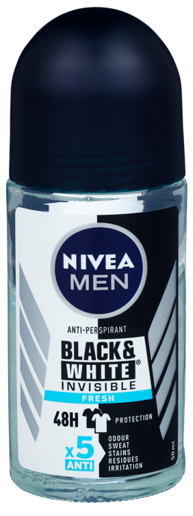 Bilde av Nivea Men Deodorant Roll-on Black & White Anti-stain Fresh, 50ml