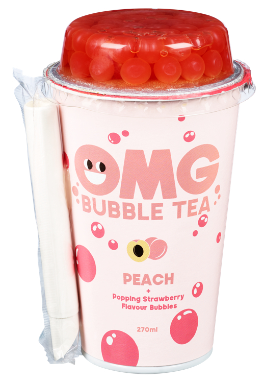 Omg Bubble Tea Peach 270ml