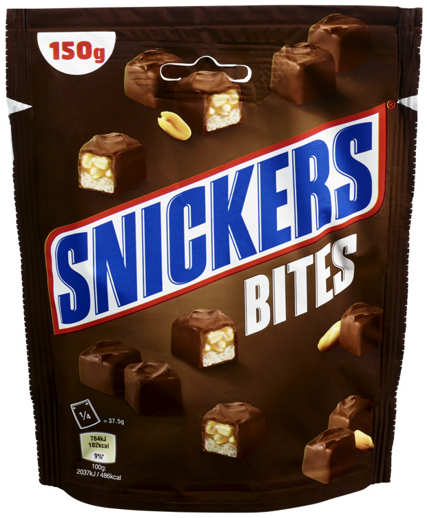 Bites Std Pouch 150g Snickers