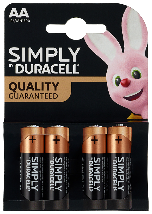 Duracell Simply Aa Alkalisk Batteri 4pk