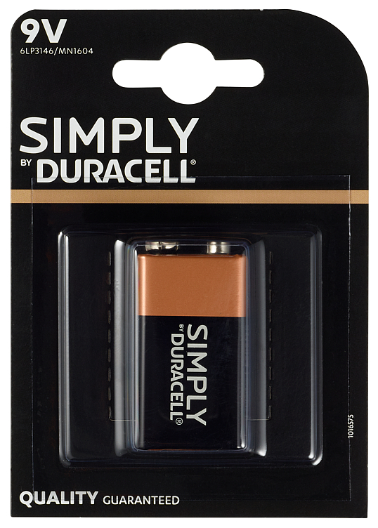Duracell Simply 9v Alkalisk Batteri 1pk