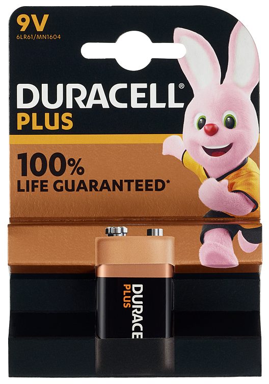 Duracell Plus 9v Alkalisk Batteri Svanen 1pk