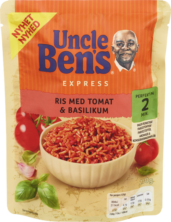 Uncle Ben's Tomat & Basilikum Express Ris Til Mikrobølgeovn