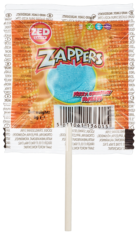 Zappers Lollipop 8g Zed Candy