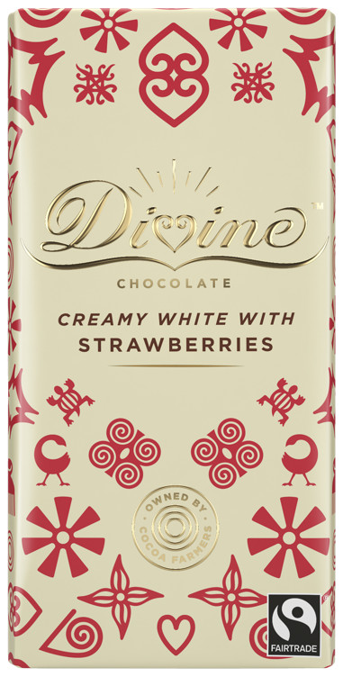 White Strawberry Choc 90g Divine