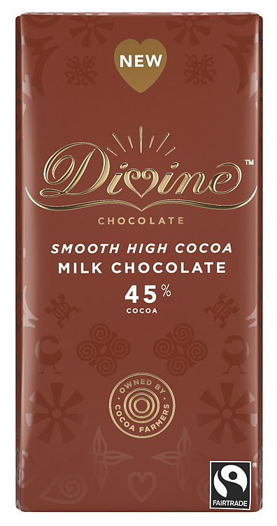 45 % Milk Chocolate 90g Divine Fairtrade