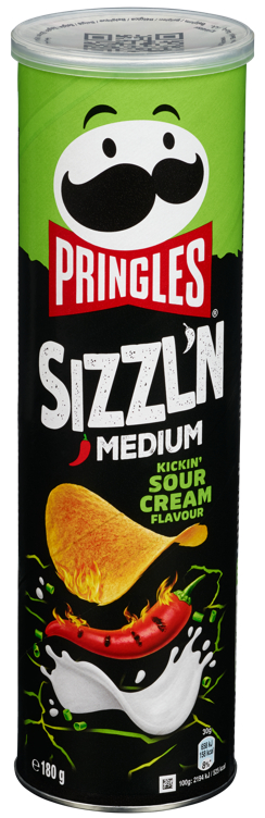 Bilde av Pringles Sizzlin Kicking Sour Cream 180g