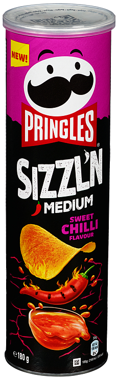 Bilde av Pringles Sizzlin Hot Sweet Chili 180g