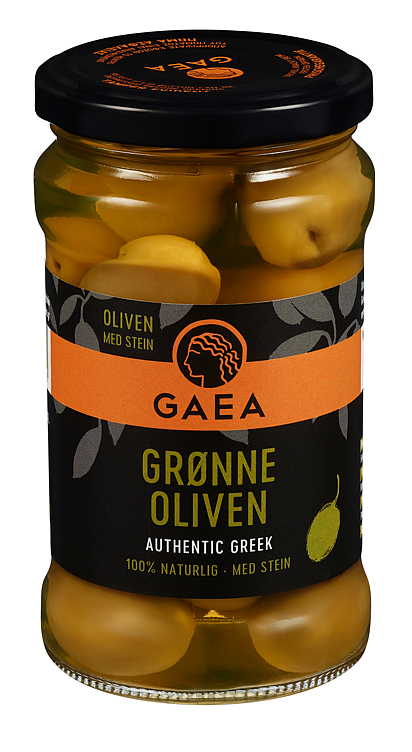 Gaea Hele Grønne Oliven 8x300g