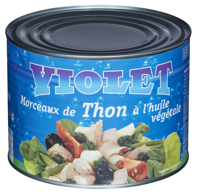 Tunfiskbiter i Olje 1.85kg Violet