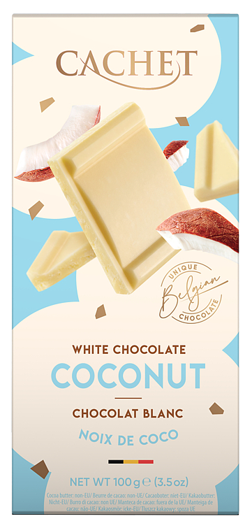 Cachet White Coconut Chocolate 100g