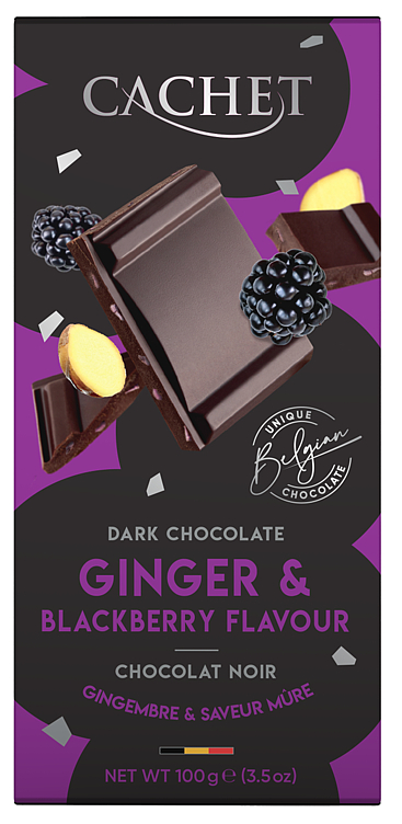 Cachet Dark Chocolate Blackberry & Ginger 100g