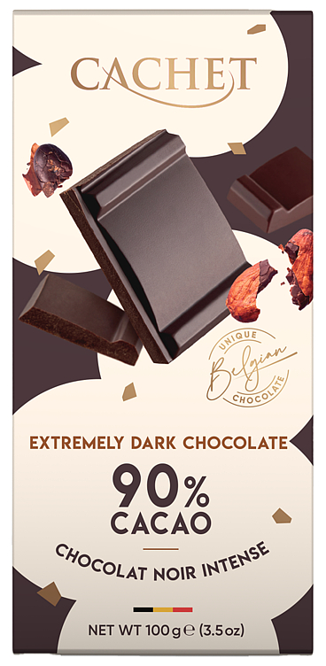 Cachet Extremely Dark Chocolate 90% 100g