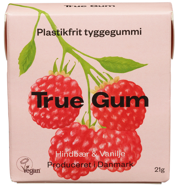 True Gum Bringebær & Vanilje