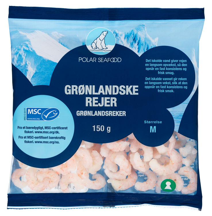 Pillede Reker 250/350 150gr Polar Seafood
