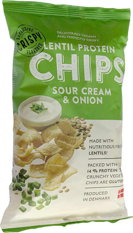 Crispy Lentil Protein Chips Sc&O 90g