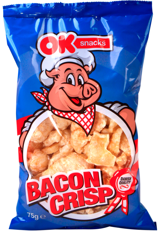Ok Snacks Bacon Crisp 12/75g