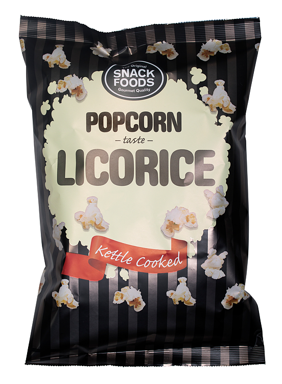 Snackfoods Popcorn Licorice 65g