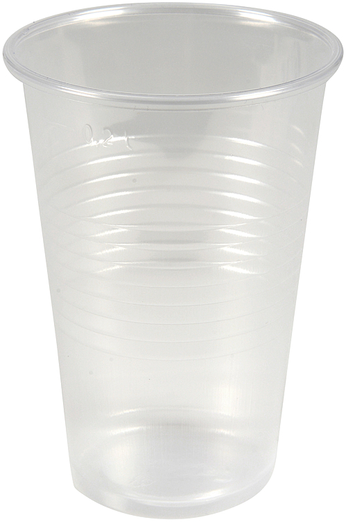 Drikkebeger, Abena Gastro, 9,8cm, Ø7cm, 20 Cl, 23 Cl, Transparent, Pp, med Riller