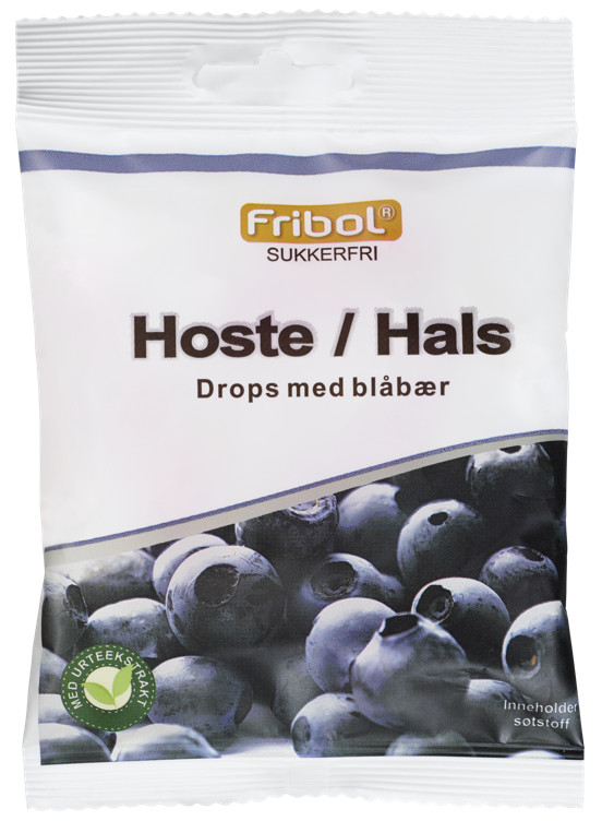 Fribol Hoste/hals Sukkerfri Blåbær