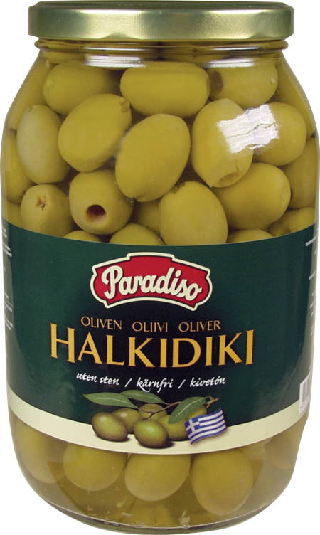 Oliven Gourmet Halkidiki Grønn u/Sten2x1,850