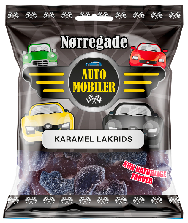 Bilde av Nørregade Automobiler Karamel Lakrids 70g