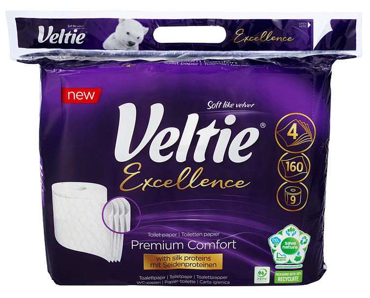 Veltie Toalettpapir Excellence 9rl