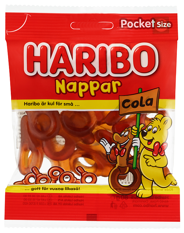 Bilde av Nappar Cola 80g Haribo