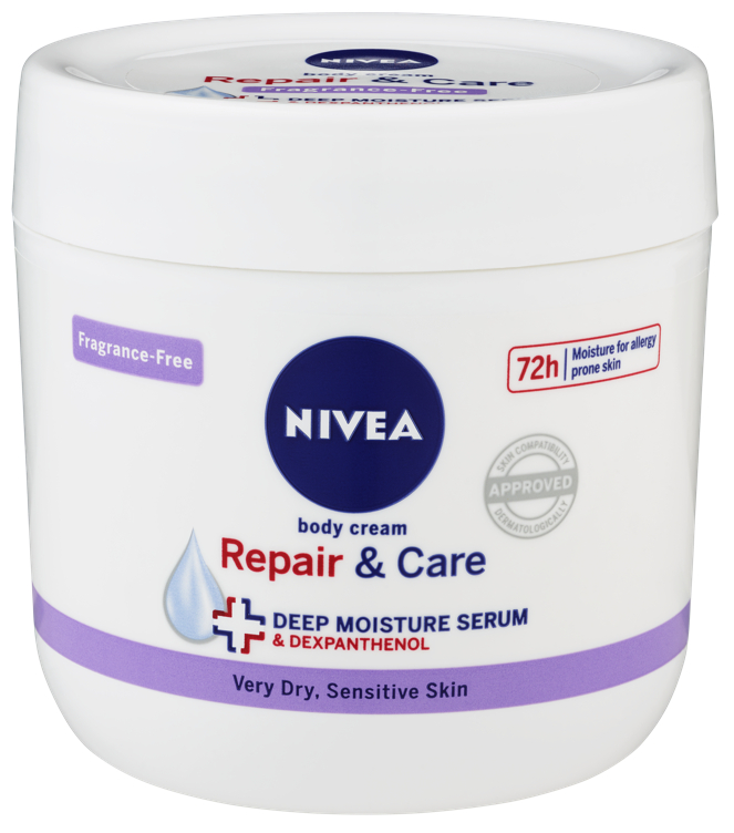 Bilde av Nivea Repair & Care Fragrance Free Body Cream, 400ml