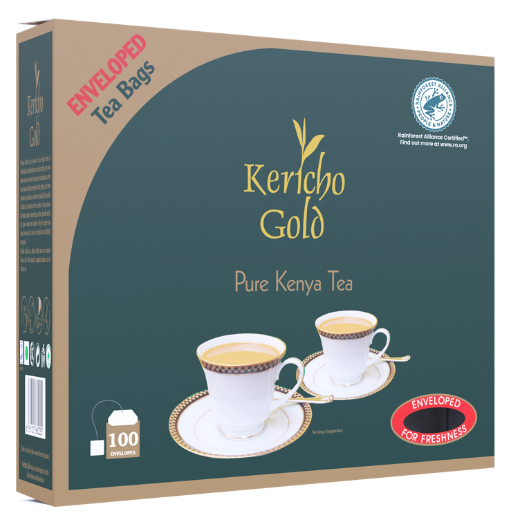 Pure Kenya Tea Enveloped 10x100bg Kericho Gold
