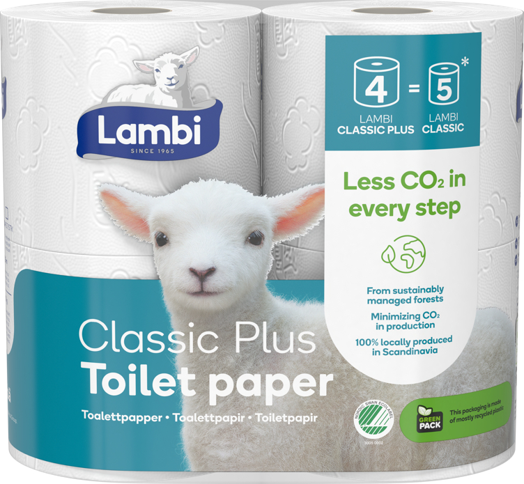 Lambi Toalettpapir 4pk Plus